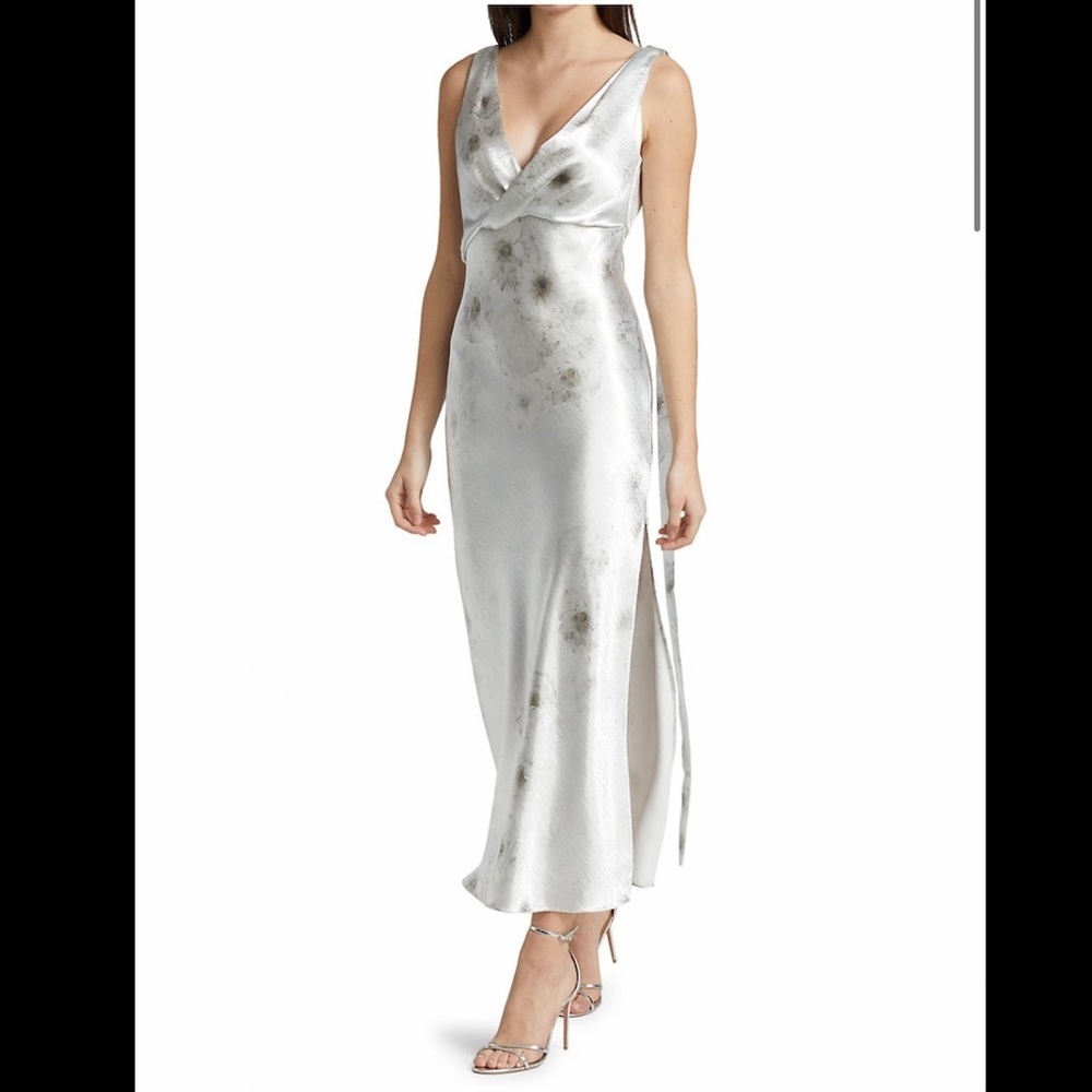 Jason Wu Collection Peony Floral Textured Satin Slip Dress